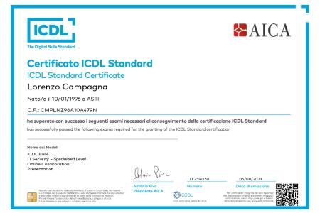 Certificazione ICDL Standard